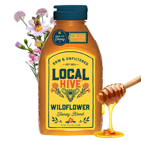 Local Hive Clover Raw & Unfiltered ÃƒÂ¢Ã¢â€šÂ¬Ã¢â‚¬Å“ 16 oz | 100% Pure U.S. Honey | Natural Sweetener Sourced from American Bees & Beekeepers | Premium Clover Flavor | Ideal for Tea, Baking & Cooking