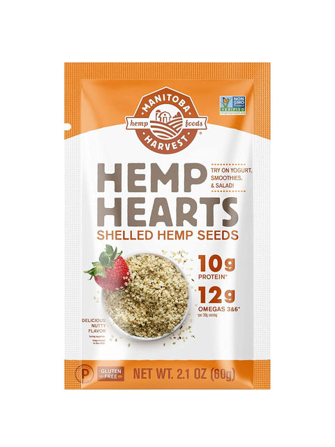Manitoba Harvest Hemp Hearts, Shelled Hemp Seeds - 16oz - 10g Plant Protein & 12g Omega 3 & 6 per 30g serving - Easy to Digest with 9 Amino Acids - Gluten Free, Non-GMO Project Verified