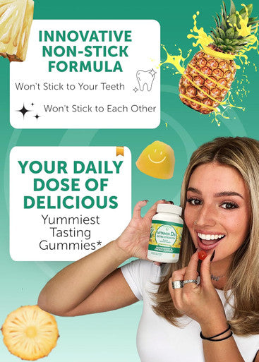 Lunakai Usa Made Vitamin D3 Gummies 2000 Iu - Non-Gmo, Gluten-Vitamin D Gummies For Women & Men - Bone, Immune & Energy Support, 60Ct
