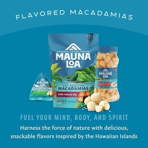 Mauna Loa Sea Salt Roasted Macadamia Nuts 6 oz Jar Premium Hawaiian Nuts Keto Friendly Gluten Healthy Snack