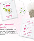 Nutra Tea NUTRAPREG - Pregnancy Tea | Morning Sickness Tea - Help Ease Nausea & Support Mothers Wellbeing - Includes Ginger Peppermint & Chamomile - 20 Enveloped Tea Bags - by - Herbal Tea