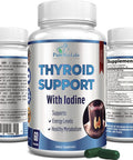 Thyroid Support With Iodine - Metabolism Booster, Energy Booster, Increase Focus - Premium Non-Gmo Thyroid Supplement 60 Capsules