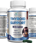 YUMMYVITE Thyroid Support With Iodine - Metabolism Booster, Energy Booster, Increase Focus - Premium Non-Gmo Thyroid Supplement 60 Capsules