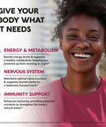 NUTRAHARMONY Vitamin B Complex - 11-In-1 B-Complex: B1, B2, B3, B5, B6, B7, B8, B9, B12 With Vitamin C, Choline, Inositol - For Men & Women - Made In Usa - Energy, Brain & Heart Support Supplements - 60 Vegan Caps