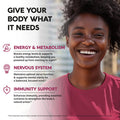 NUTRAHARMONY Vitamin B Complex - 11-In-1 B-Complex: B1, B2, B3, B5, B6, B7, B8, B9, B12 With Vitamin C, Choline, Inositol - For Men & Women - Made In Usa - Energy, Brain & Heart Support Supplements - 60 Vegan Caps