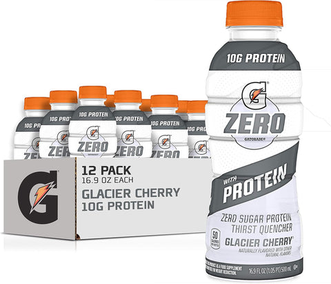 Gatorade Zero With Protein, 10g Whey Protein Isolate, Zero Sugar, Electrolytes, 3 Flavor Variety Pack, Liquid, Bottle, 16.9 Fl Oz, 12 Pack