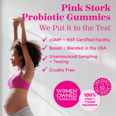 Pink Stork Probiotic Gummies for Prenatal & Postnatal Women - Probiotics for Digestion Morning Sickness pH Balance Gut Health Immune Support - 60 Sugar- Probiotics - 5 Billion CFUs