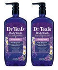 Dr Teal's Body Wash with Pure Epsom Salt, Cannabis Sativa Hemp Seed Oil, 24 fl oz (Pack of 2)