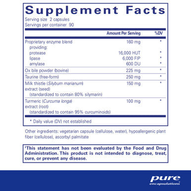 Pure Encapsulations Digestion GB 180 caps