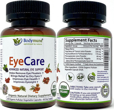 EyeCare MemorySupport Bundle Effective Pair Organic Plant-Based All-Natural US Made Dietary Supplements