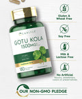 Gotu Kola Capsules 1500Mg | 180 Count | Non-Gmo, Gluten Free | Traditional Herb Extract | By Carlyle
