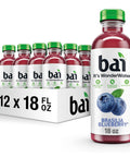 Bai Antioxidant Infused Water Beverage, Molokai Coconut, with Vitamin C and No Artificial Sweeteners, 18 Fluid Ounce Bottle, 12 Pack