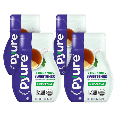 Pyure Organic Liquid Stevia Extract Sweetener Zero Calorie Sugar Keto Friendly PlantBased Sugar Substitute NonGMO Diabetic Friendly Zero Carb No Aftertaste Simply Sweet 1.8 fl oz