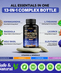 NUTRAHARMONY Organic Vitamin B12 Drops & Cortisol Support Complex Capsules