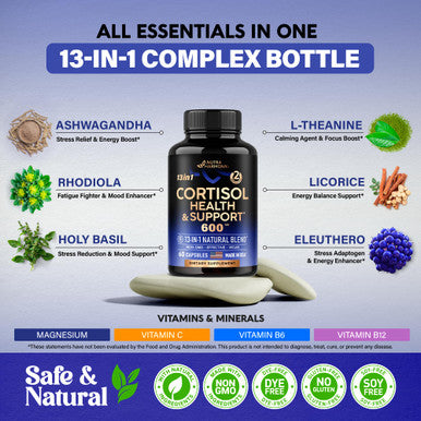 NUTRAHARMONY Gaba With L-Theanine & Cortisol Support Complex Capsules