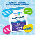 Kids Magnesium Sublingual 90 Tablets (V) for Anxiety, Sleep, Ticks. Vegan Chewable Magnesium Citrate for Children. Made in The UK by Health4All