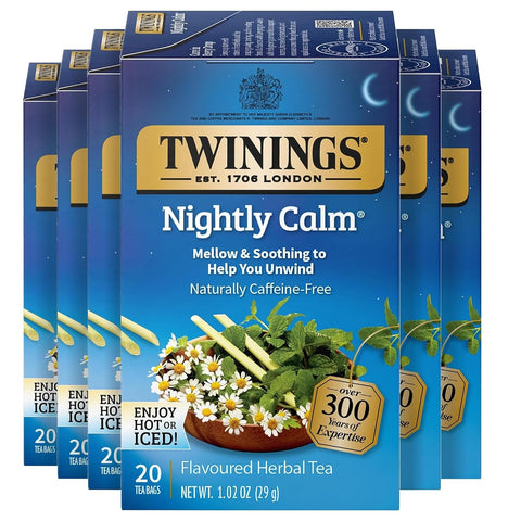 Twinings Lemon & Ginger, Caffeine-Free Herbal Tea Bags, 100 CT Box (1 Pack) | Spicy & Tangy, Ginger, Lemon Peel, Lemongrass, Blackberry Leaves, Soothe Digestion, 100 Foil Lined Individually Wrapped Bags