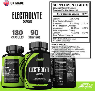 Electrolyte Tablets 180 - Premium Electrolytes - Suitable for Both Men & Women - Made in The UK