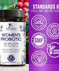 Nature'S Nutrition Probiotics for Women's Digestive Health 60 Billion CFU 16 Strains for Vaginal pH Gut Health & Immune Support Daily Probiotic Supplement for Feminine Health Gluten - 120 Capsules