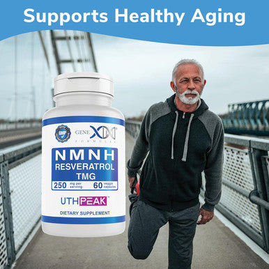 Genex Formulas 250Mg Nmnh + Resveratrol + Tmg (60 Capsules - 30 Servings) Nmnh (Dihydronicotinamide Mononucleotide) + 98% Resveratrol + Tmg For Healthy Aging - Non-Gmo, Gluten-Free, Vegetarian