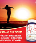 KSM66 Ashwagandha Capsules 300mg 180 Count Withania somnifera Extract Ayurvedic Herb Adaptogen Supplement Supports Stress Promote Relaxation Increase Energy Memory Focus