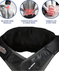 Brookstone Shiatsu Neck And Shoulder Massager, Deep Kneading Back Massager With Heat, Massage Pillow Neck, Back, Shoulder, Foot, Leg, Electric Massages For Home, Car, Office