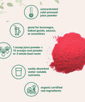 Micro Ingredients Organic Beet Root Powder 1 Pound Cold Pressed and Water Soluble Beet Juice Pre-Workout Concentrated Powder Energy & Immune System Support Non-GMO