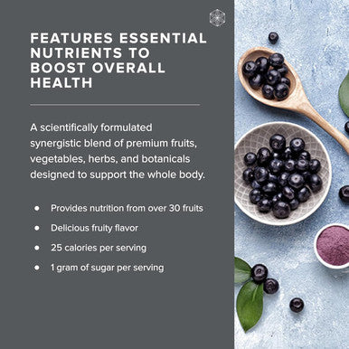 Isagenix Fruits - Phytonutrient & Superfruits Drink Mix - Health Support Supplement Powder with Apple Acai Berry & Peach - 270 Grams (30 Servings)