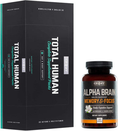 Onnit Total Human + Alpha Brain 90ct Stack