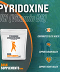 BulkSupplements Vitamin B6 50mg (Pyridoxine ) Powder - Memory Vitamins for Men - B6 Vitamins - B6 Vitamins (100 Grams 3.5 oz)