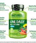 NATURELO One Daily Multivitamin for Men - with Vitamins & Minerals + Organic Foods - Supplement to Boost Energy, General Health - Non-GMO - 120 Capsules - 4 Month Supply