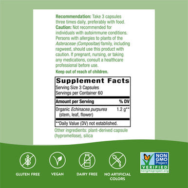Nature'S Way Ecea Purpurea Herb, Immune Support*, 1,200 Mg Per Serving, 180 Capsules