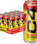 Cellucor C4 Performance Energy Drink | Strawberry Blast | Zero Sugar Carbonated Preworkout Energy | 200mg Caffeine with Beta Alanine | 16 Fl Oz (12 Pack)