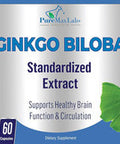 YUMMYVITE Ginkgo Biloba Capsules - Supports Brain Function, Memory Support & Circulation, Extra Strength Standardized Extract - 60 Capsules