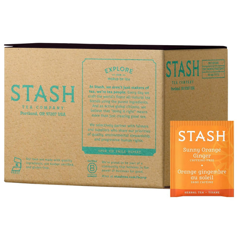 Stash Tea Ginger Peach Green Tea & Matcha Blend, Box of 100 Tea Bags (Packaging May Vary) | Zesty, fruity blend with peach, ginger and matcha notes, Non-GMO Project Verified and foil-sealed freshness