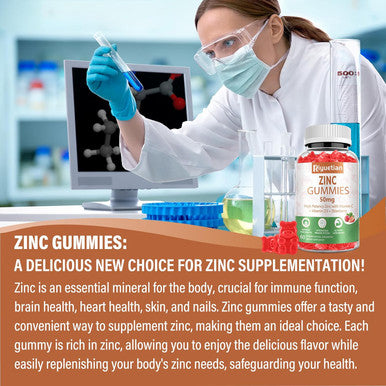Zinc Gummies - 50Mgzinc Gummies Vegan Immune Health - Non-Gmo, Vegan - Natural Antioxidant Zinc Supplements For Men & Women - Vitamin C And Zinc Gummies - 2 Pack