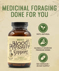 Medicine Man Plant Co . Blood Pressure Support 120 Capsules - Natural Herbal Pills With Hawthorn, Rosella Hibiscus, And Ginger - Organic And Herbal Supplement