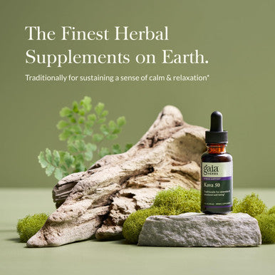 Gaia Herbs Kava Root Extra Strength - Helps Sustain a Sense of Calm Relaxation and Emotional Wellness During Times of - Made with Noble Kava Cultivars - 1 Fl Oz