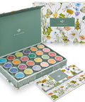 Teabloom Exceptional Loose Leaf Tea Chest World's Largest Tea Collection with 24 Varieties of USDA Organic Black Green White Oolong and Herbal Loose Tea Blends