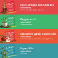 Stash Tea Relax and Unwind Tea Sampler - Assorted Specialty Tea Set Calming Herbal Teas to Support Relaxation 7 Flavors 35 Tea Bags
