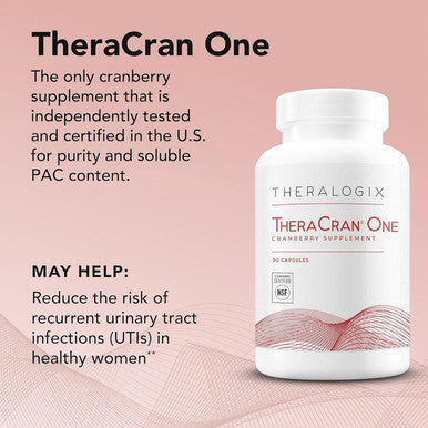 Theralogix TheraCran One + Mannose One Bundle 90 Count & 7.05 Ounce (Pack of 2)