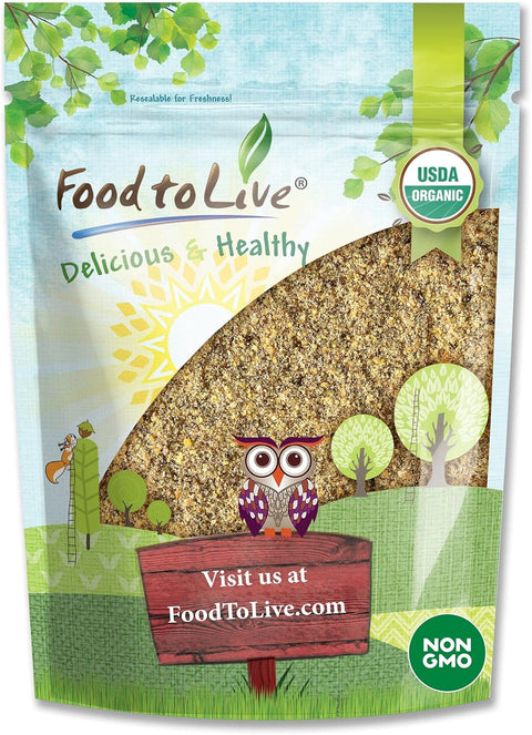 Food to Live Organic Omega Power Flax and Chia Seeds Blend, 8 Oz Cold-Milled from Whole Seeds, Non-GMO, Vegan, Kosher, Bulk. Rich in Omega 3 Fatty Acids. Perfect for Smoothies and Shakes