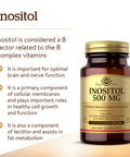 Solgar Inositol Vegetable Capsules 500 Mg 100 Count