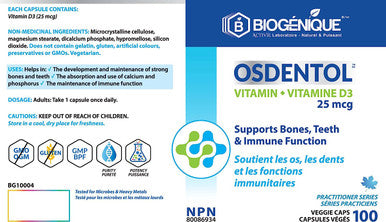 Osdentol - Healthy Bones & Immune Function, Biogenique (100 VegeCaps)