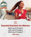 Barlean's Essential Woman Chocolate Mint Blend From Flax Oil With Omegas 3 6 And 9 And Gla Vegan Non Gmo Gluten Free 16 Ounces Fg-10056