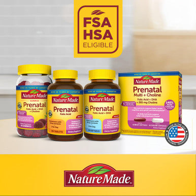 Nature Made Prenatal With Folic Acid + Dha Dietary Supplement For Daily Nutritional Support 110 Softgels 110 Day Supply