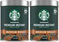 Starbucks Premium Instant Coffee, Starbucks Blonde Roast Coffee, Arabica Beans, Three 3.17 oz Tins