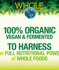 Whole Earth Sea from Natural Factors Organic Fermented Greens Vegan Whole Food Supplement Tropical 7.1 Oz