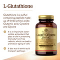 Solgar Reduced L-Glutathione 250 Mg 60 Vegetable Capsules - Antioxidant Support - Free Form Amino Acids - Non-Gmo Vegan Gluten Free Dairy Free Kosher - 60 Servings