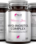 Myo-Inositol Complex- 180 Vegan Tablets, 6 Weeks Supply - with Added Chromium and Folic Acid - Female Support Supplement Tablets not Capsules - UK Manufactured to GMP Standards